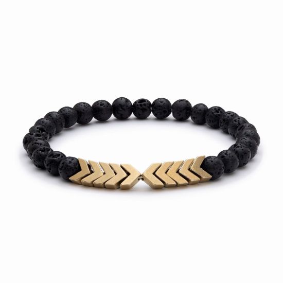 Picture of Lava Stone Bracelet for Essential Oils – 3 Designs - B2B — Silver